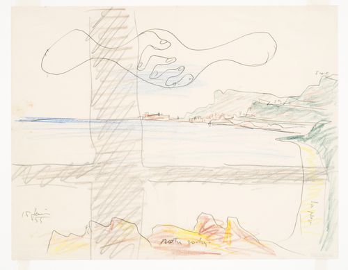 View from the "Cabanon" of Le Corbusier, Roquebrune-Cap-Martin, France