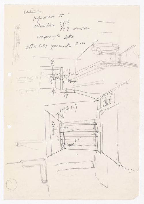 Sketch details with annotations for Fábrica de Fiação e Tecidos do Jacinto, Portugal
