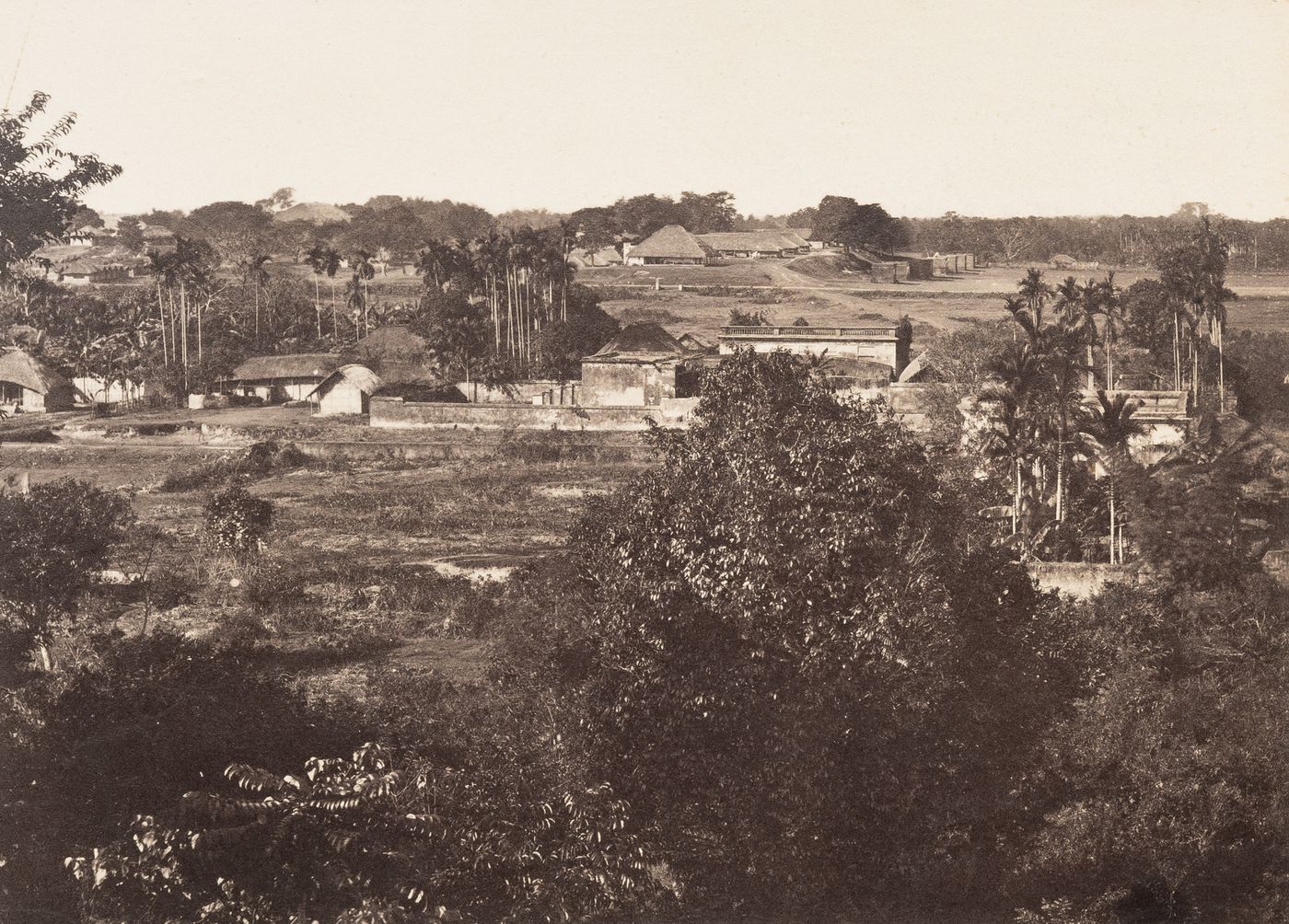 View of the army quarters (also known as Sepoy Lines), Sylhet, India (now in Bangladesh)