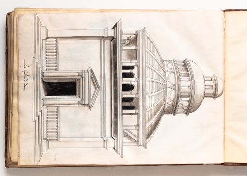 Perspectival elevation for Hadrian's tomb