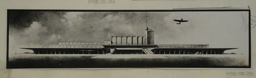 View of a drawing showing a project for an airport