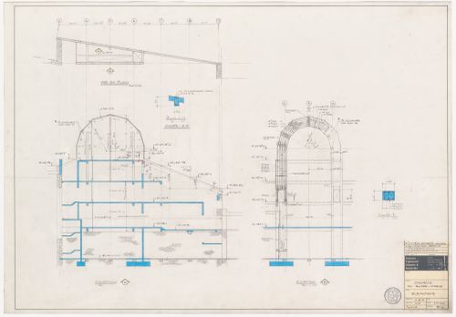 Plan and elevations for the reconstruction of the Chapelle du Sacré-Coeur, Notre-Dame de Montréal
