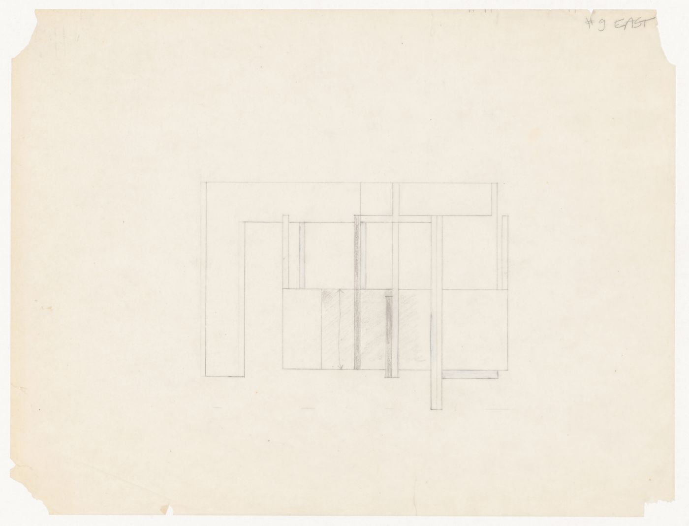 Sketch elevation for House VI, Cornwall, Connecticut