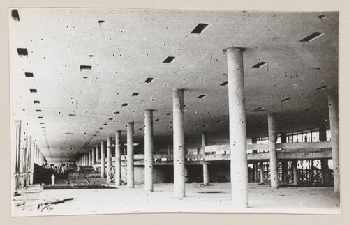 View of Palace of Industry, under construction, São Paulo, Brazil
