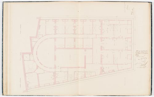 Contract drawing for the Chambre des Notaires: Plan for the "étage sous le comble"