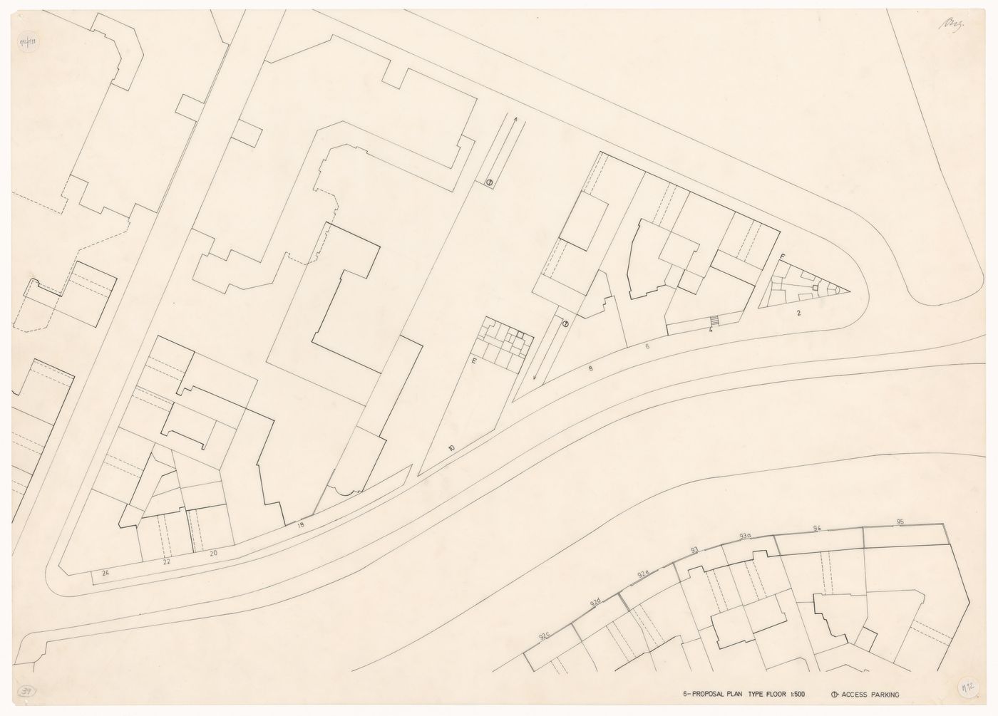 Plan for Blocke 70 und 89, Kreuzberg, Fränkelufer, Berlin