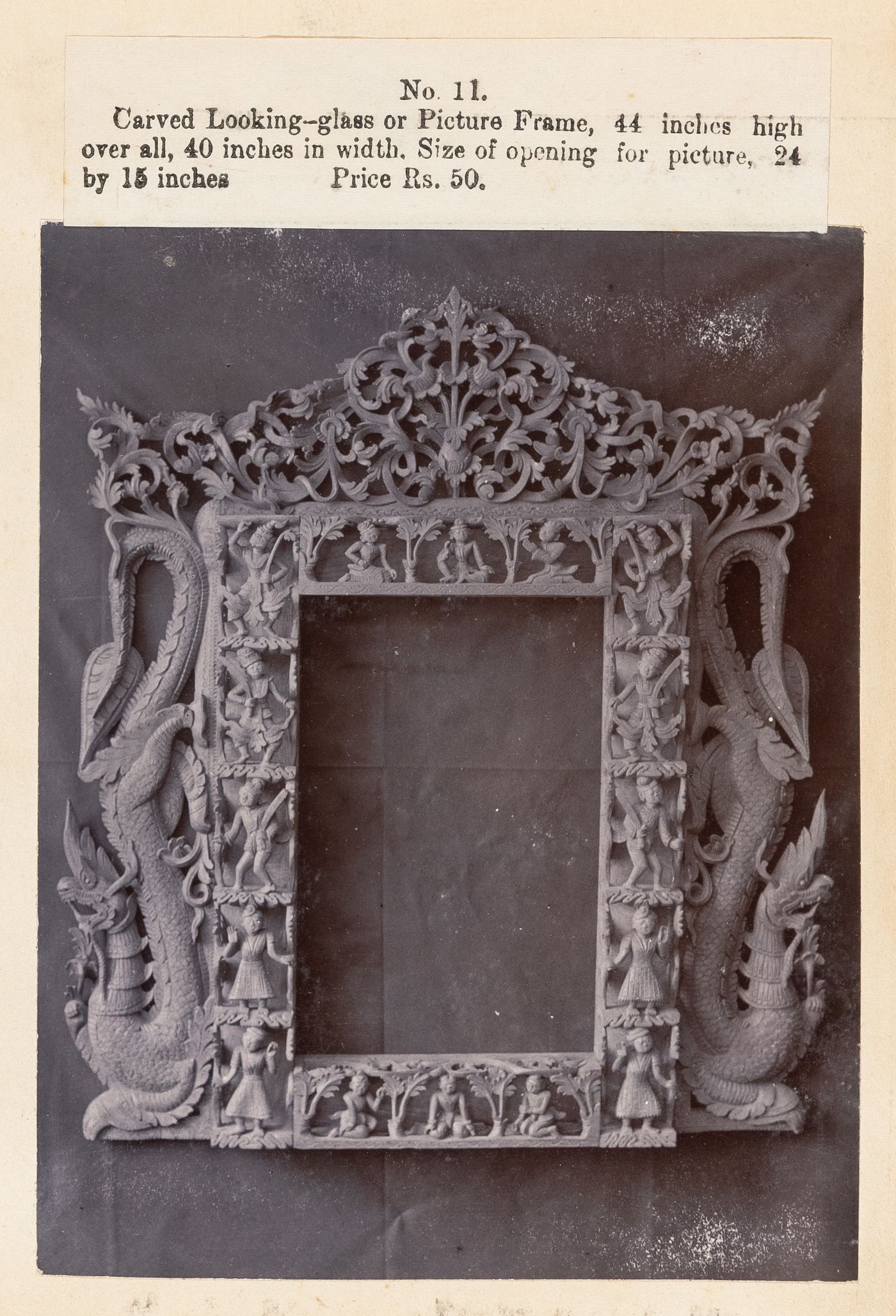 View of a frame, F. Beato Limited, C Road, Mandalay, Burma (now Myanmar)