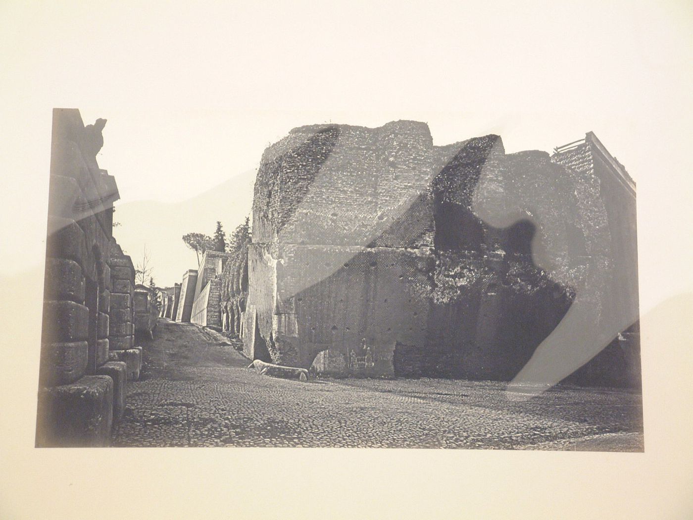 View of a wall and ruins, Rome, Italy