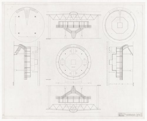 Floor plans and sections for Vitra International, Weil am Rhein, Germany
