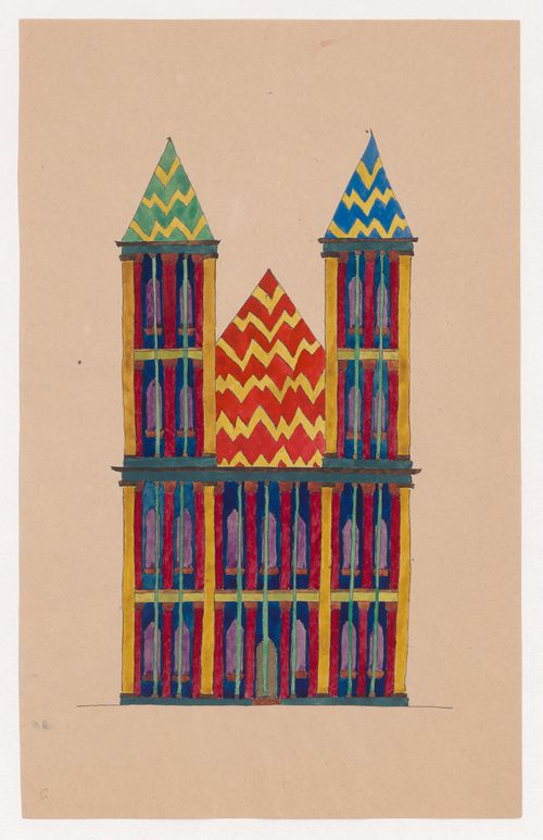 Visionary design for the west façade of a cathedral