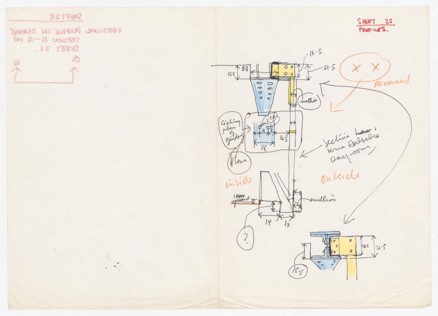 Measured sketches of the Maison de Verre, Paris, France