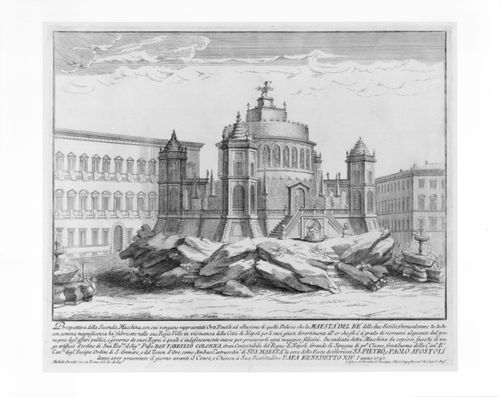 Etching of the design for the "seconda macchina" of 1747