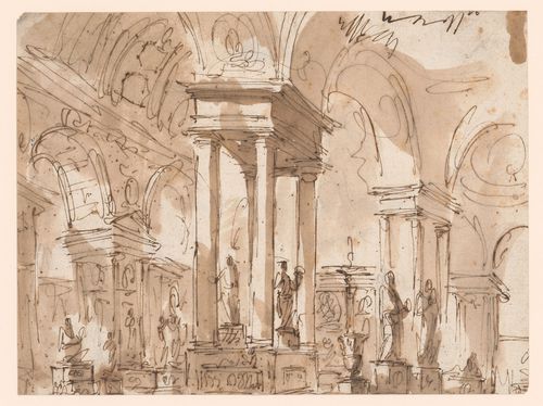 Archway (interior with statues and fountain)