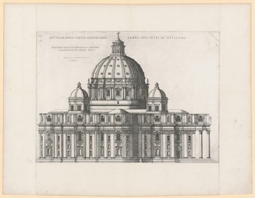 Elevation of Michelangelo's project for Basilica di San Pietro, Rome