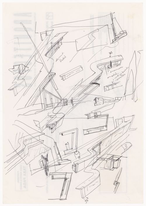 Sketch for Centro Galego de Arte Contemporânea, Santiago de Compostela