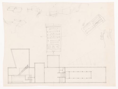 Plan and sketches for Casa Erhard Josef Pascher, Sintra
