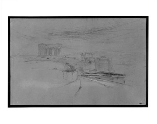 Perspective sketch of the Acropolis, Athens