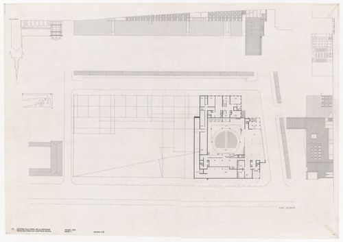 Plans and elevations for Centro Cultural de la Defensa - 1º Fase - 2º Fase, Madrid, Spain
