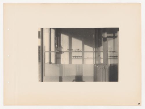 Interior view of the porter's room of the Budge Foundation Old People's Home, Frankfurt am Main, Germany