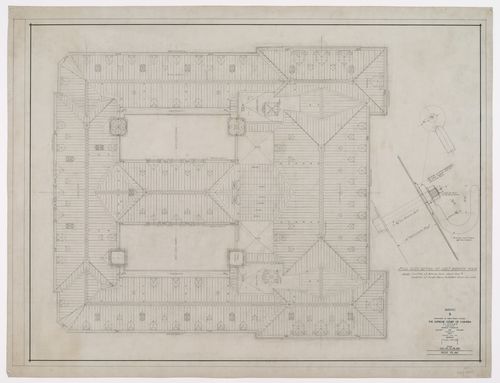 Plan du toit, Cour suprême du Canada, Ottawa, Ontario, Canada (1937-1953, 1977)