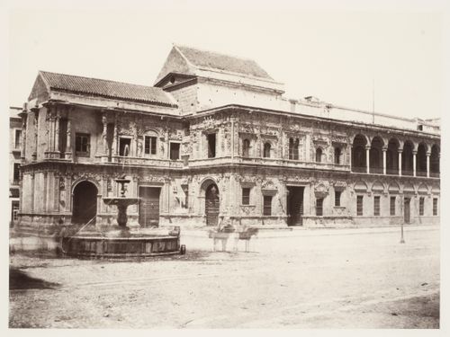 View of the Law Courts from across Constitution Square, Seville, Spain