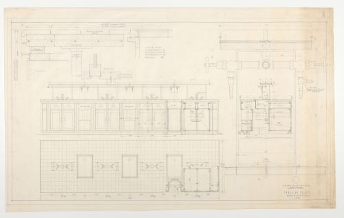 Détails d'une table de chimie, Pavillon principal et campus, Université de Montréal, Montréal, Canada