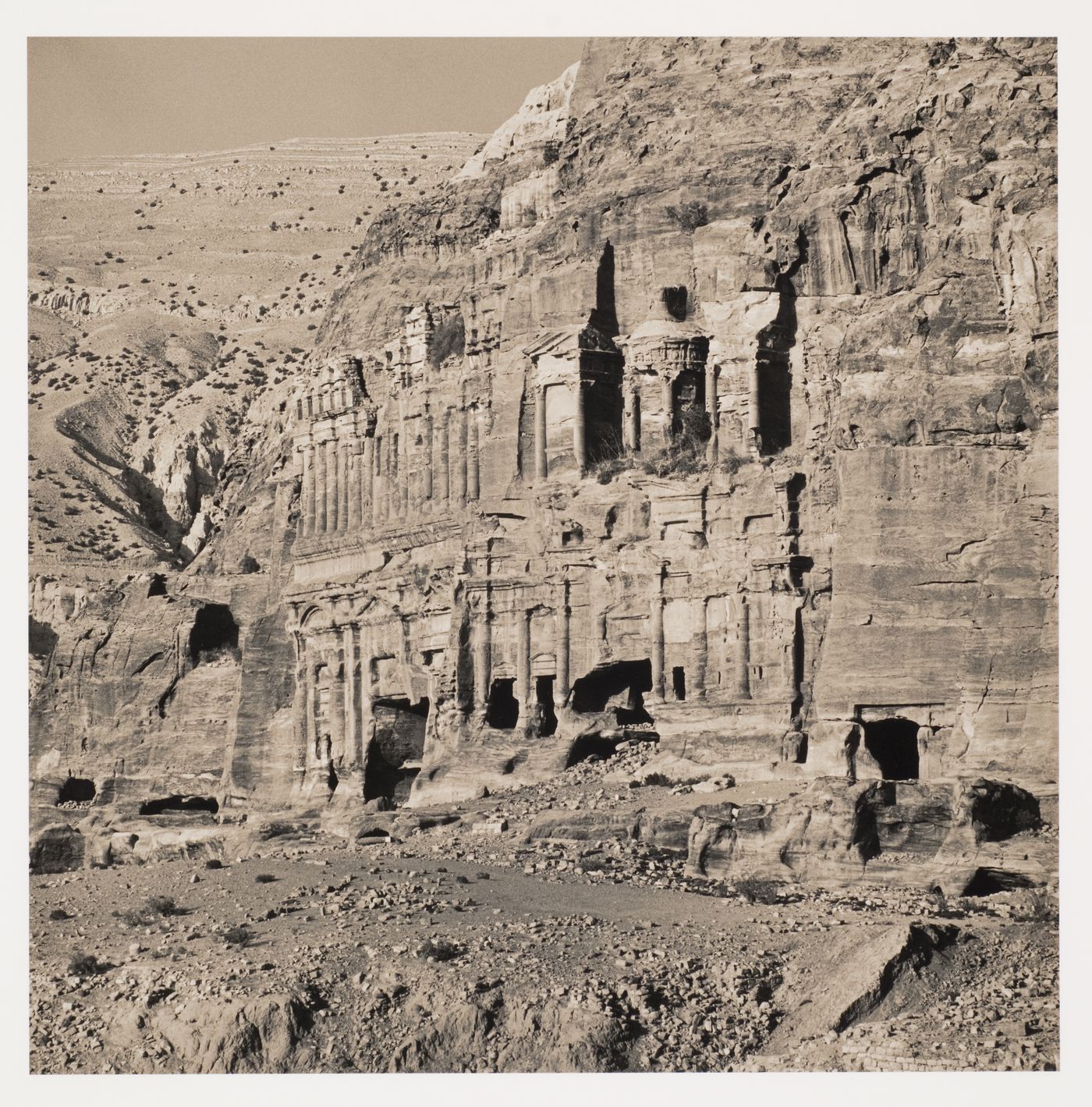 The Palace and Corinthian Tombs, Petra, Jordan, 1982