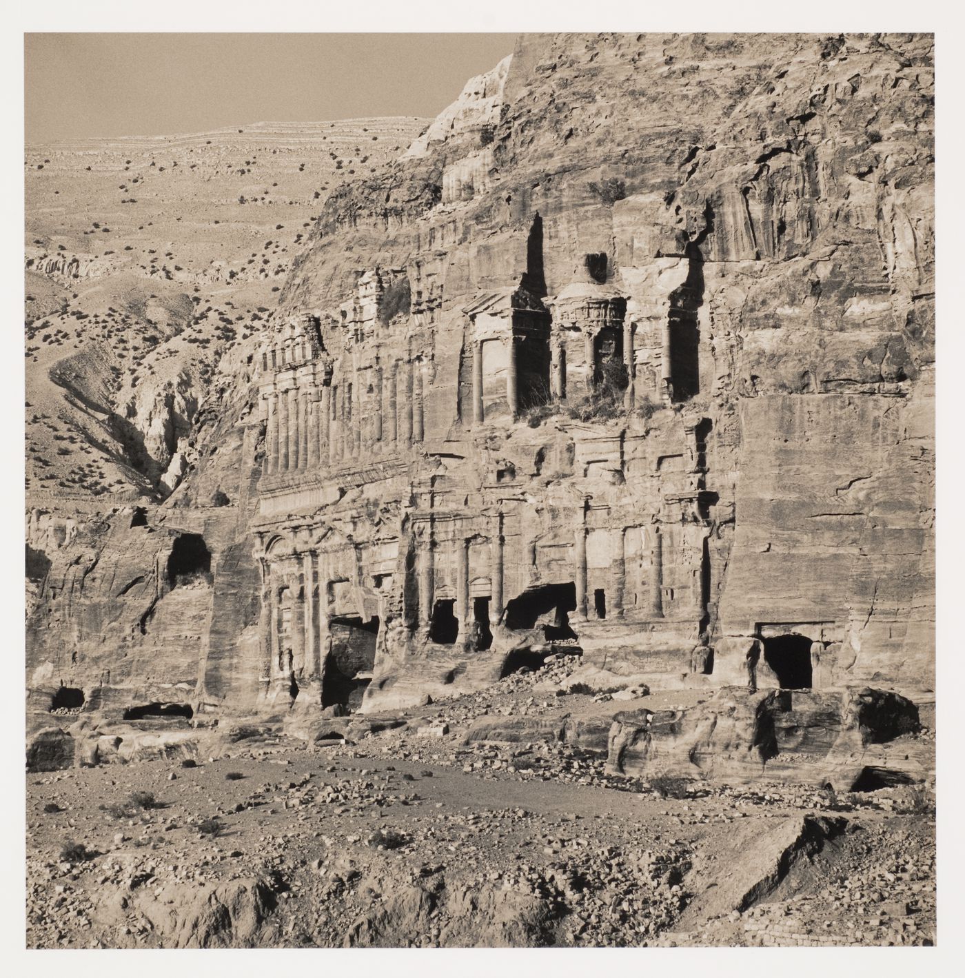The Palace and Corinthian Tombs, Petra, Jordan, 1982