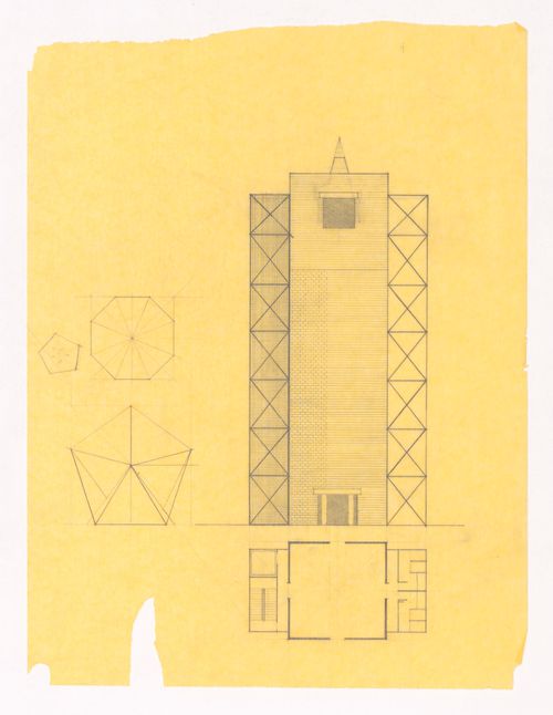 Design development drawing for University of Miami, Ziff Tower