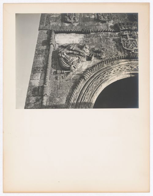 Close-up view of a sculptural detail, Convento de Huejotzingo, Huejotzingo, Mexico