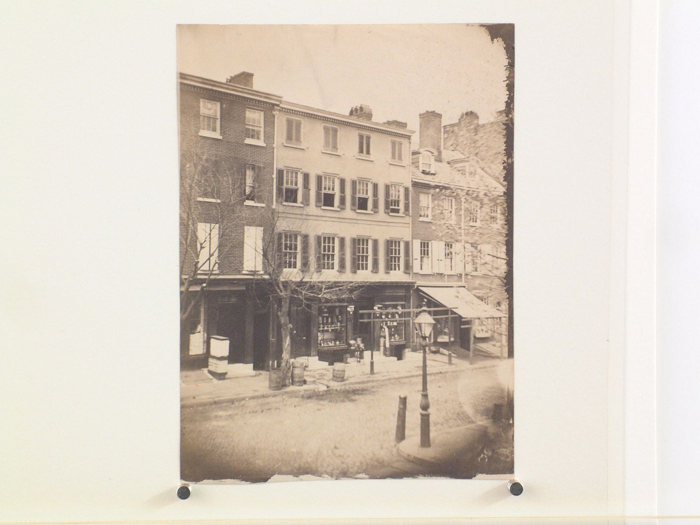 House with four window on street, Philadelphia, Pennsylavania