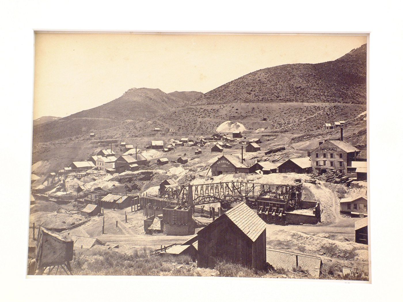 View of the mining camp at Gold Hill, Nevada, United States