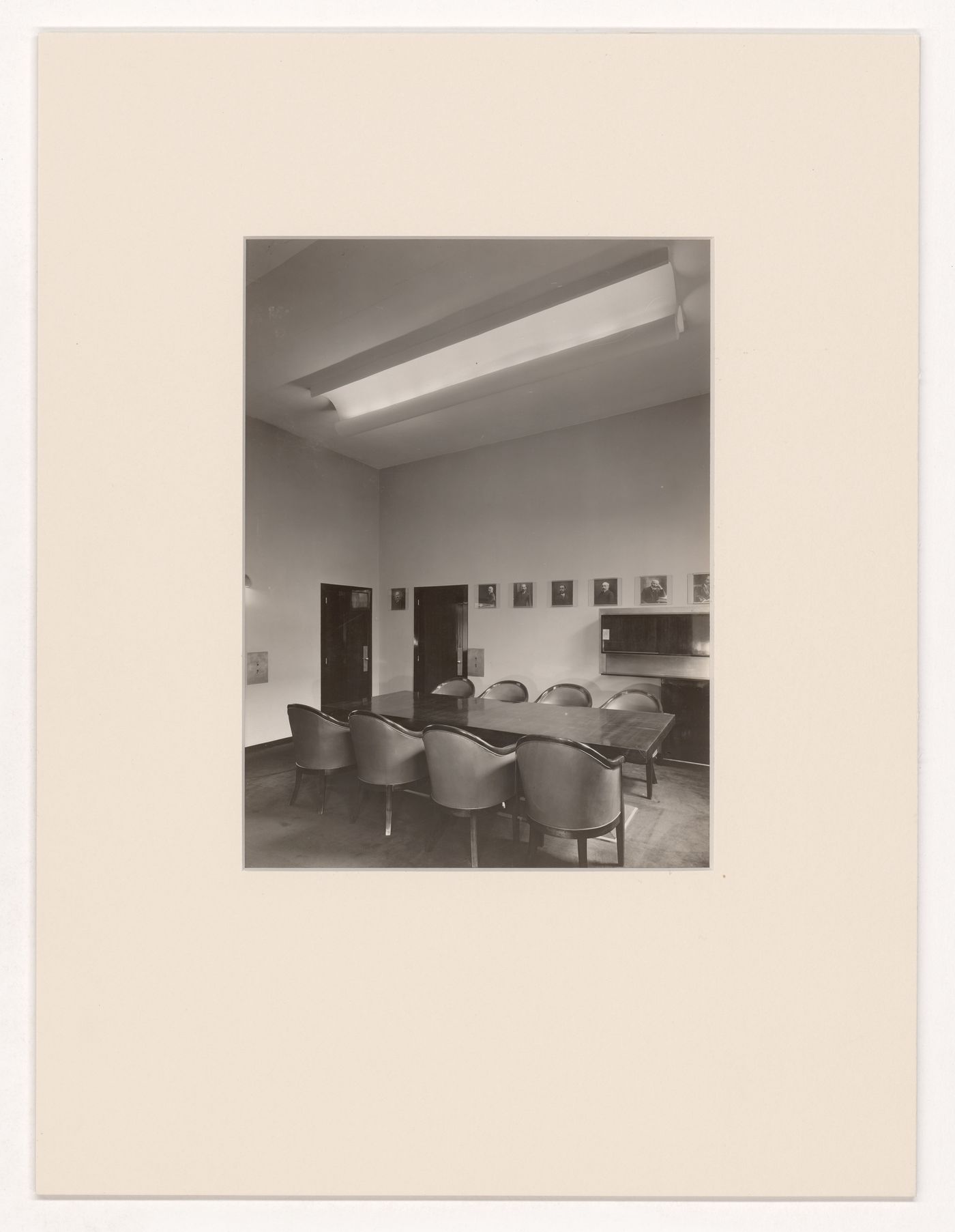 Interior view of Société Paris-France, showing conference room, boulevard Voltaire, 11th arrondissement, Paris, France