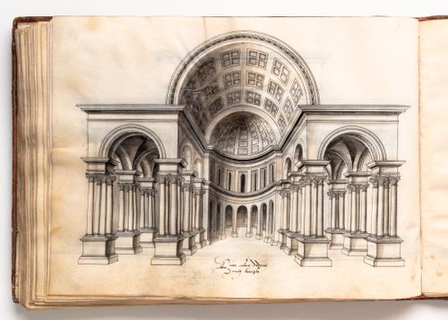 Interior perspective for a temple