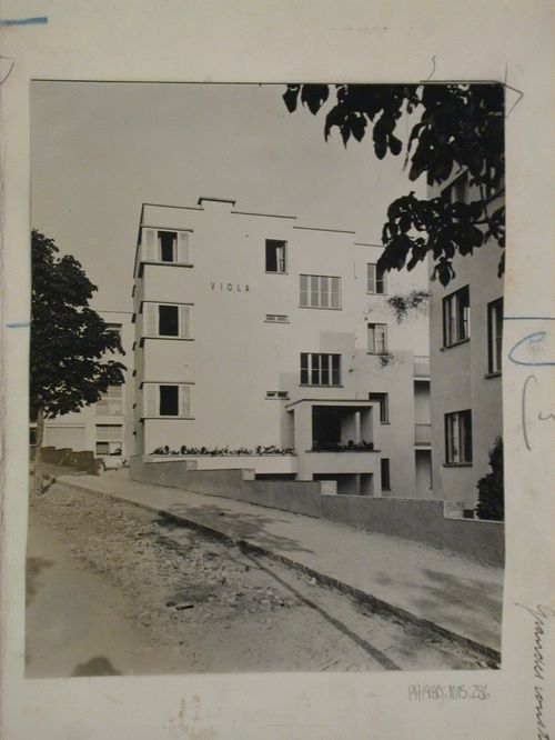 View of Lazenské Sanatorium showing the Viola boarding house, Bila ctvrt', Luhacovice, Czechoslovakia (now Czech Republic)