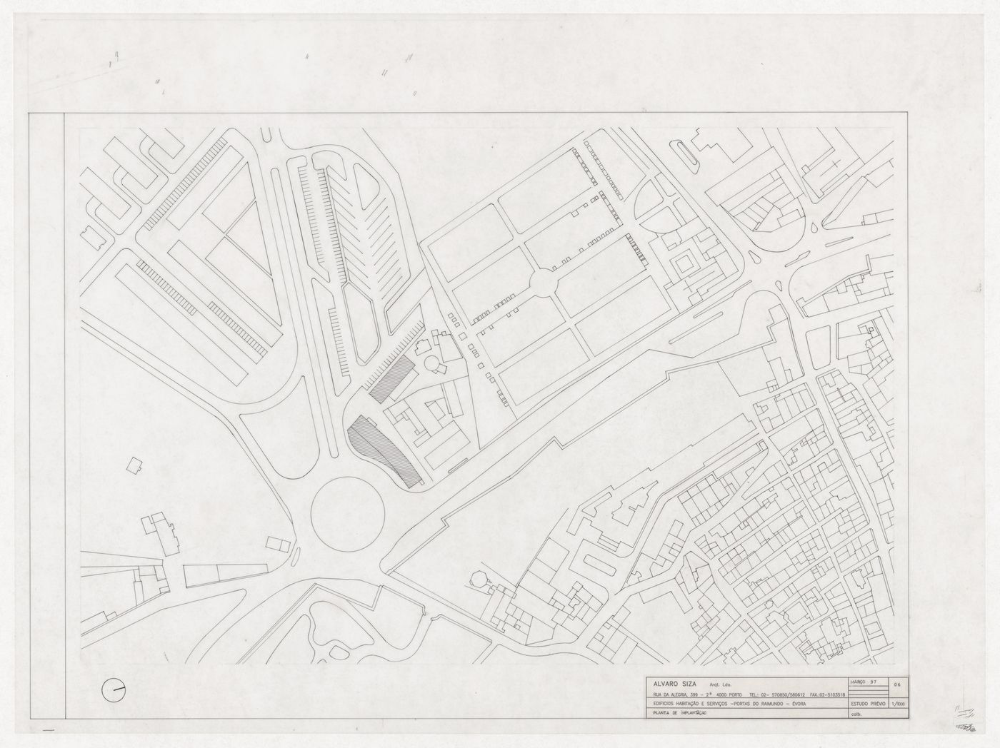 Layout plan for Complexo de Habitação, Comércio e Serviços Horta da Torrinha Rotunda do Raimundo, Evora, Portugal