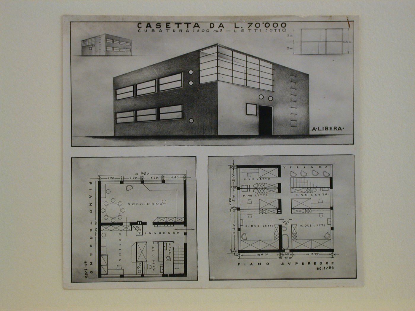 "Maisonnette ultra-économique" "Gruppo 7". Arch. Adalberto Libera