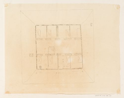 Project no. 10 for a country house for comte Treilhard: Plan for the "comble"