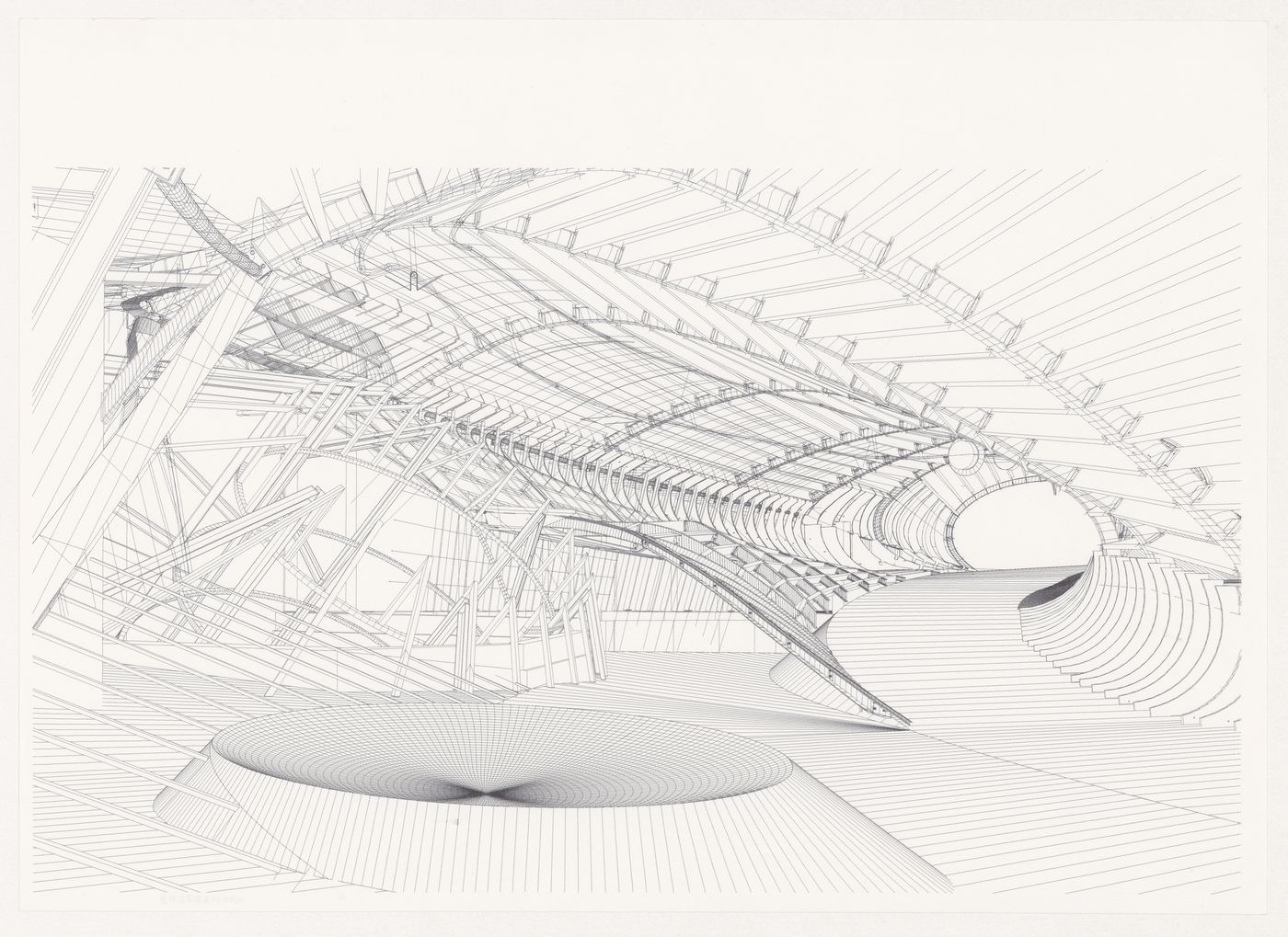 Design development drawing for the H2Oexpo in Neeltje Jans Island, Netherlands