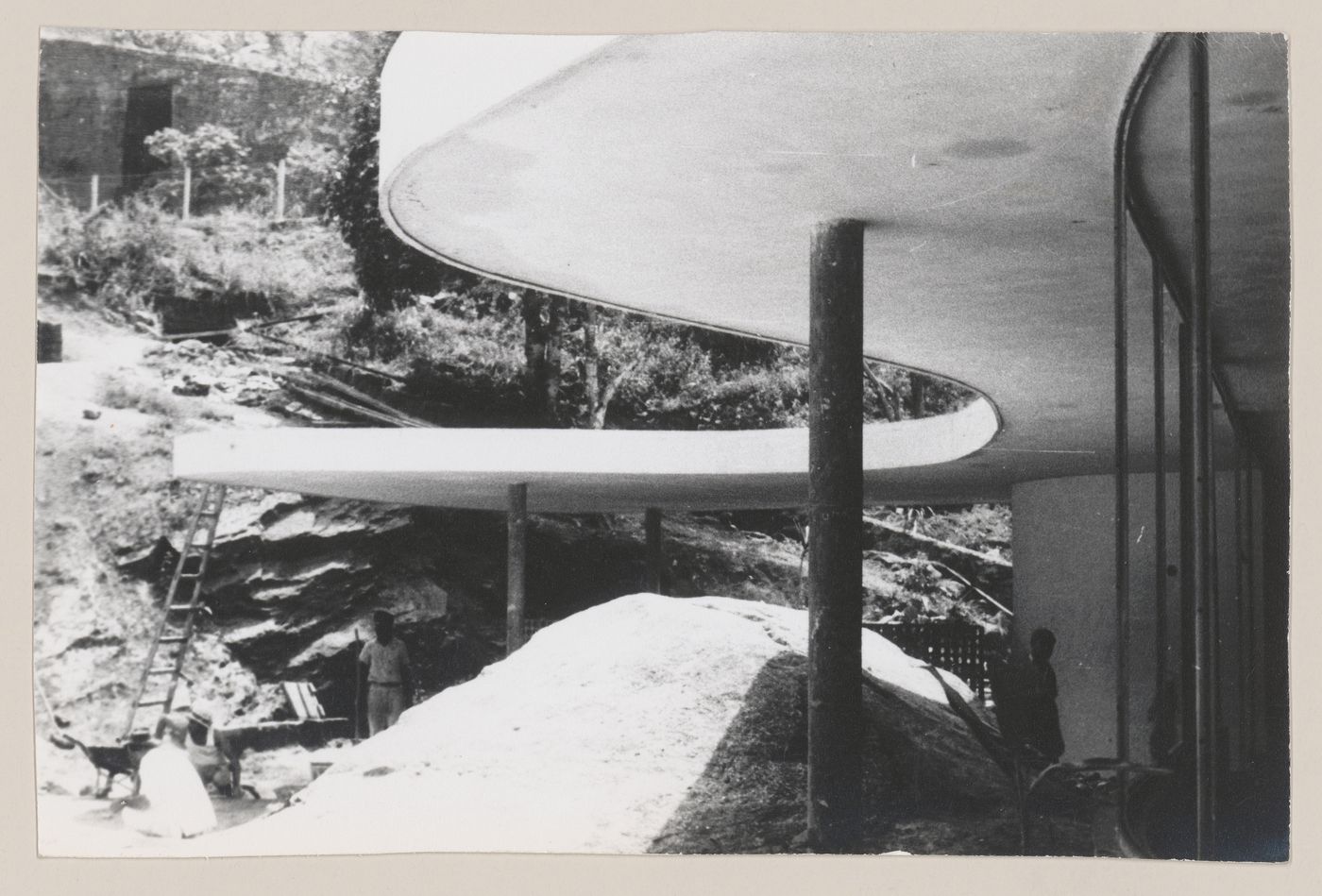 View of Das Canoas House, under construction, Rio de Janeiro, Brazil
