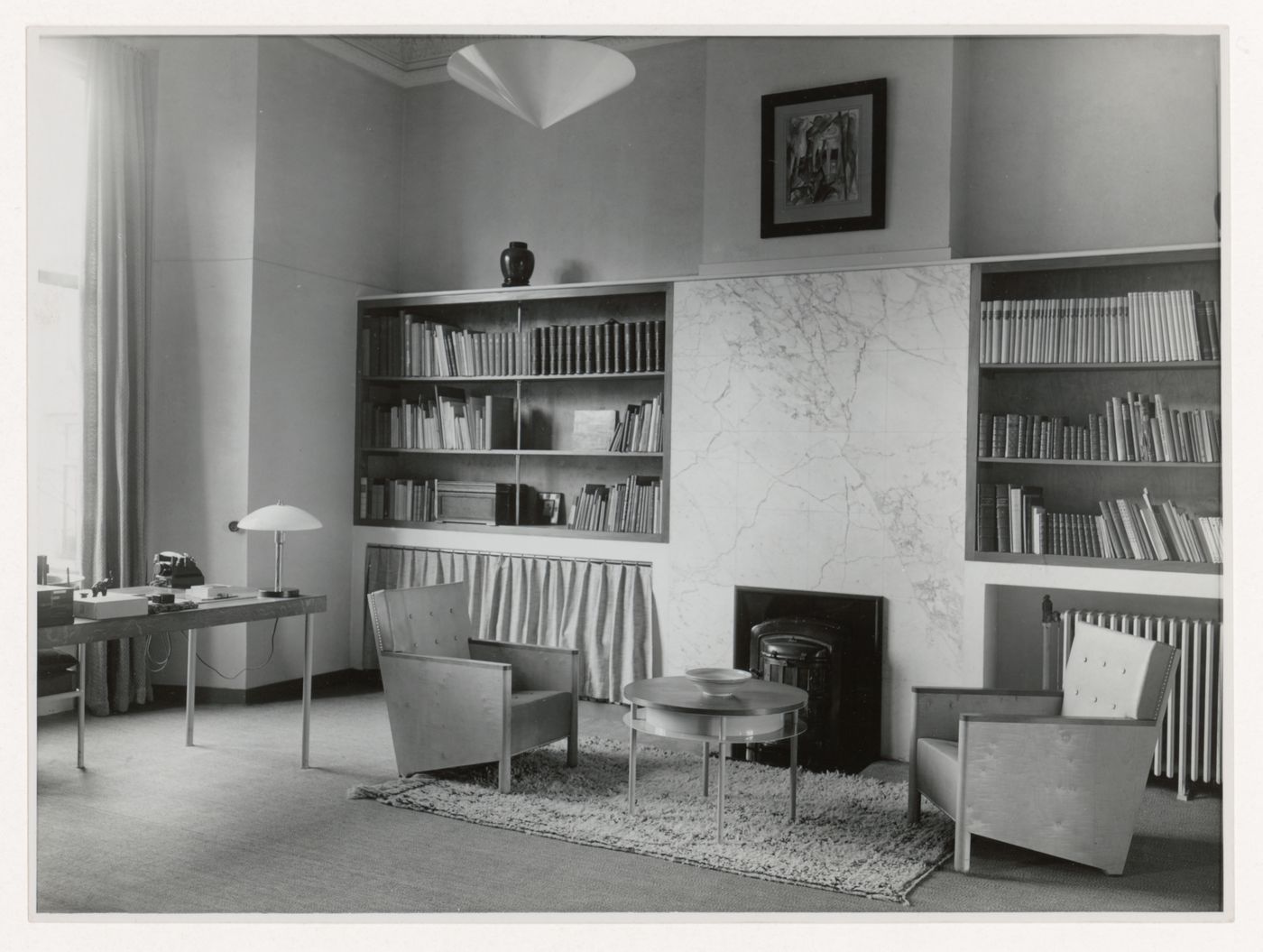 Interior view of the front room of Hannema House II, Rotterdam, Netherlands