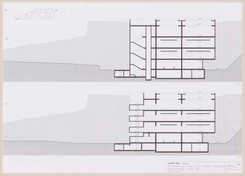 Sections for C. Cultural e Audit. para a Fundação Iberê  Camargo [Iberê  Camargo Foundation Museum], Porto Alegre, Brazil