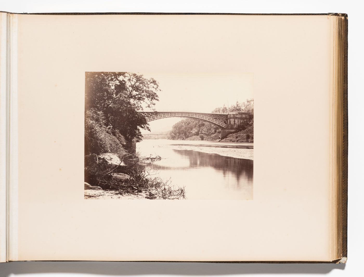View of the Satinwood Bridge and the Mahaweli Ganga, Peradeniya, Ceylon (now Sri Lanka)