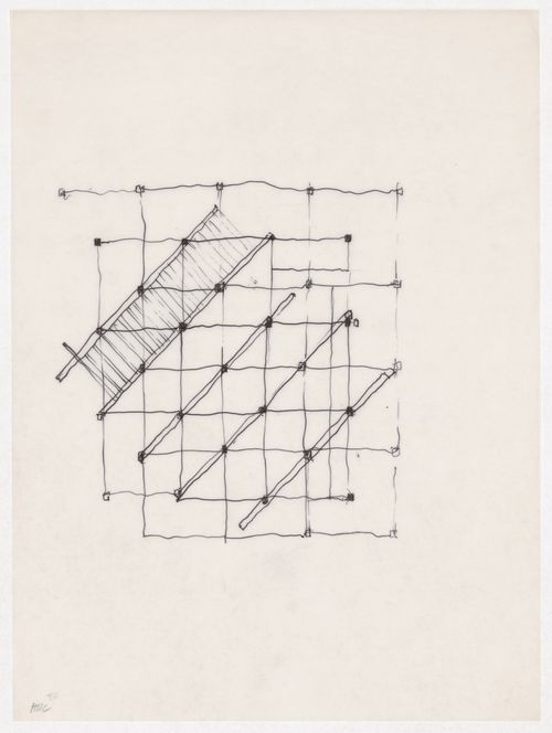 Sketch for House III (Miller House), Lakeville, Connecticut