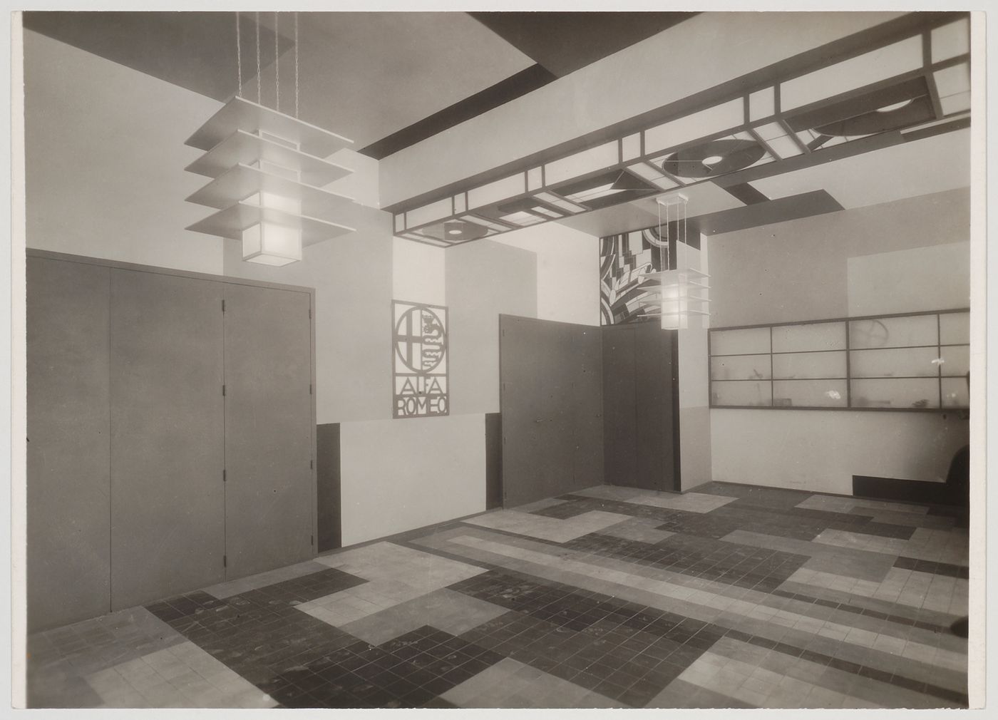 Interior view, Alfa Romeo showroom, rue Marbeuf, Paris, France