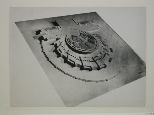 Photograph of a model for the interior of a Red Army Theater, Moscow