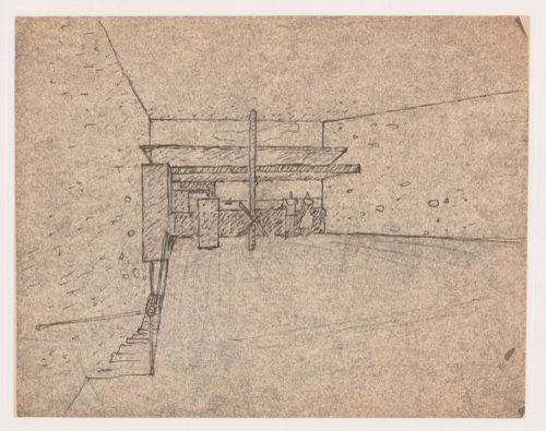 Interior sketch w/ figures