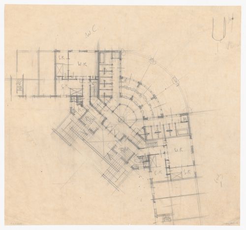 Plan for a city hall for the reconstruction of the Hofplein (city centre), Rotterdam, Netherlands