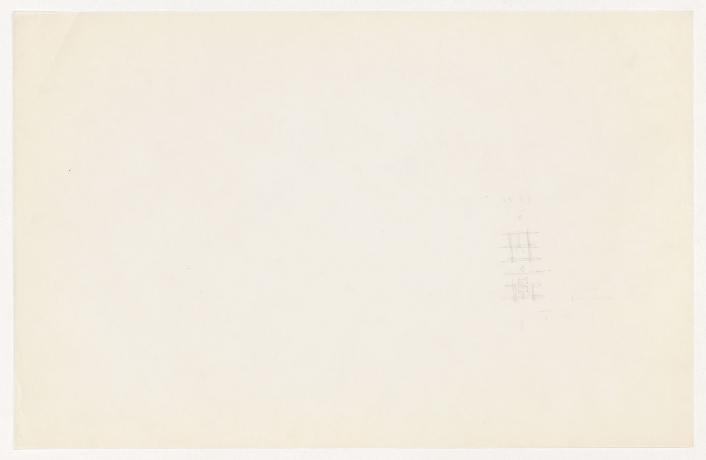 Partial sketch plan for the Metallurgy Building, Illinois Institute of Technology, Chicago
