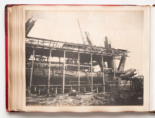 View of the Forth Bridge under construction, Firth of Forth, Scotland, United Kingdom